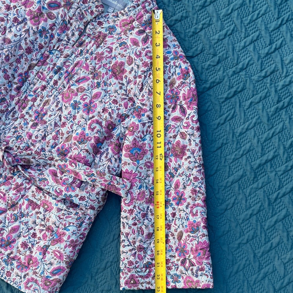Daniel Rainn Floral Quilted Jacket - Pink and Blue Anthropologie - Picture 6 of 8